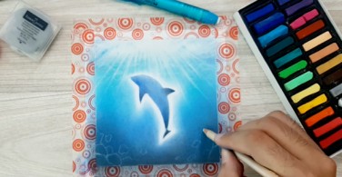 Vẽ chú cá heo với Sáp phấn-Soft Pastel
